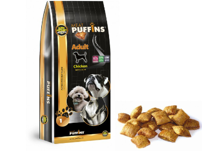 produktová řada Puffins Adult Chicken, Lamb & Tuna